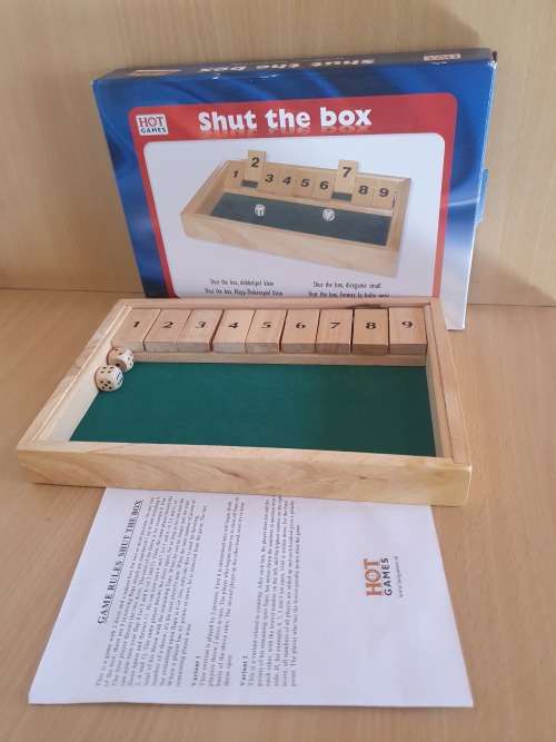 Shut the Box Wooden Dice Game