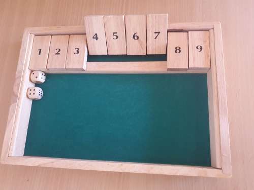 Shut the Box Wooden Dice Game