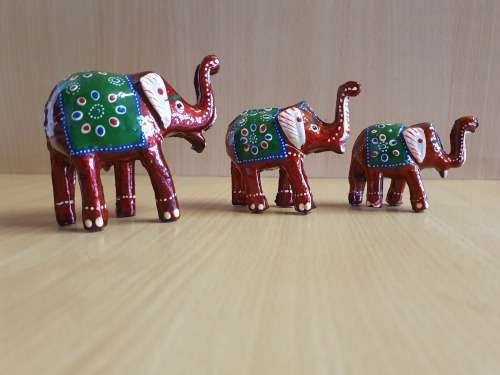 Set of 3 Elephant Figurines