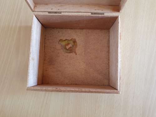Small Wooden Cigar Box - Ritmeester Junior  (13cm x 11cm. height 6cm)
