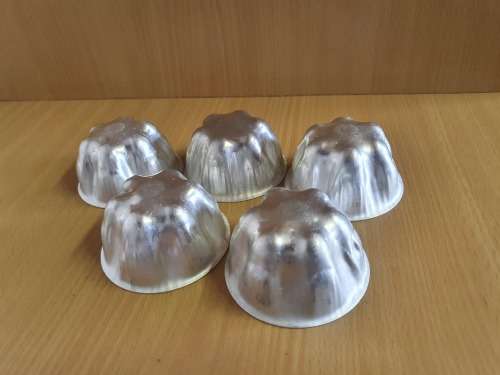 Set of 5 Small Metal Jelly Moulds