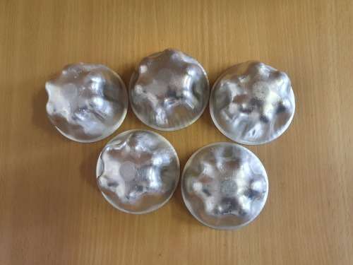 Set of 5 Small Metal Jelly Moulds