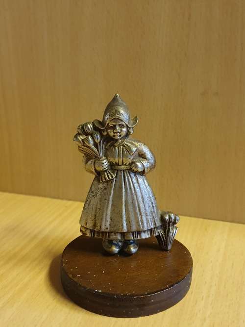Metal Dutch Girl Figurine
