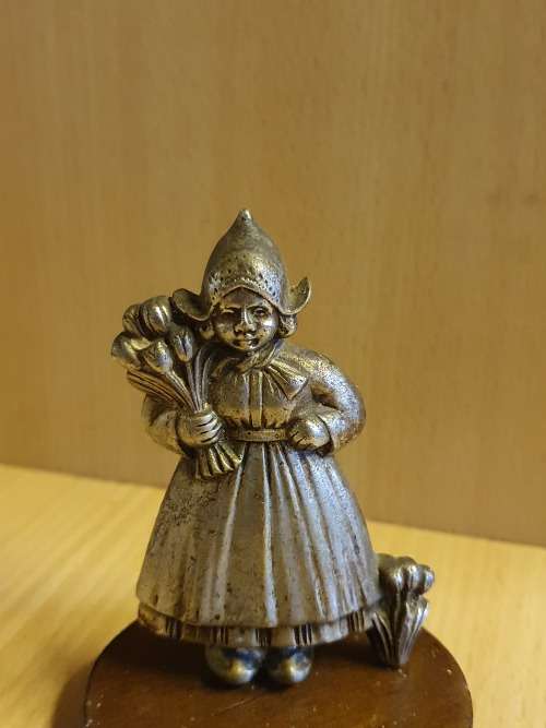 Metal Dutch Girl Figurine