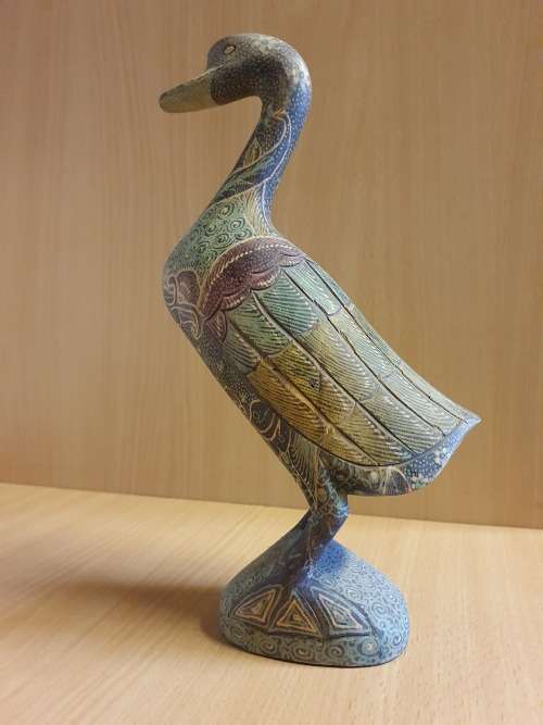 Wooden Duck Figurine