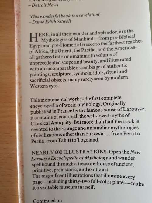 New Larousse Encyclopedia of Mythology Introduction by Robert Graves (Hardcover)