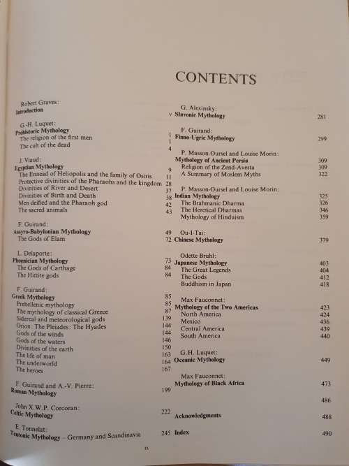 New Larousse Encyclopedia of Mythology Introduction by Robert Graves (Hardcover)