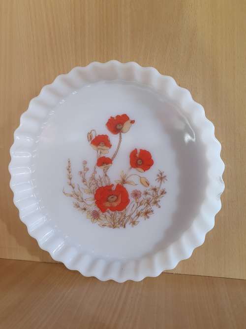 Round Vintage Arcopol Flan Dish - 27cm