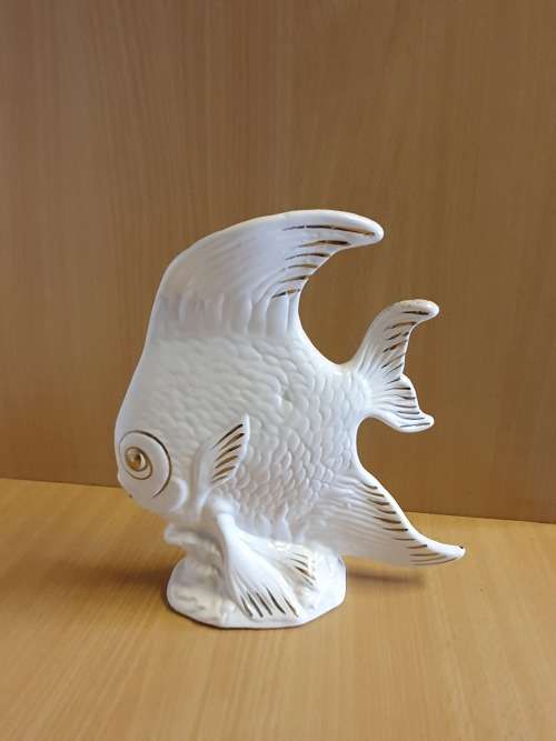 White Ceramic Fish Figurine