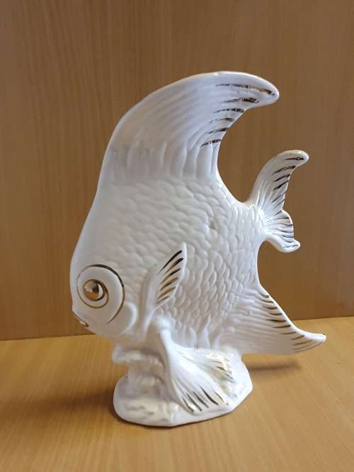 White Ceramic Fish Figurine