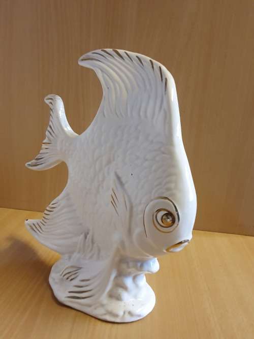 White Ceramic Fish Figurine