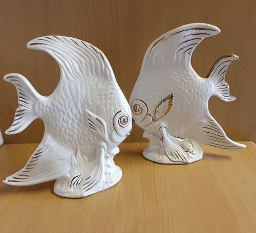 White Ceramic Fish Figurine