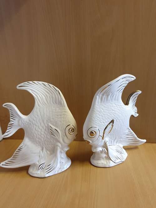 White Ceramic Fish Figurine