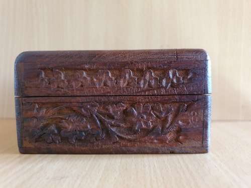Square Shape Wooden Jewellery Box (13cm x 13cm height 7cm)