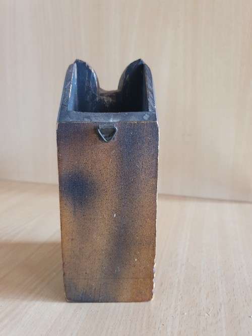 Wooden Owl Figurine Pen Holder (8cm x 7cm. height 16cm)