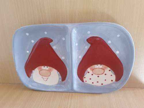 Ceramic Christmas/Santa Platter (31cm x 19cm)