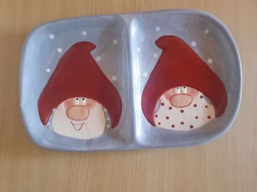 Ceramic Christmas/Santa Platter (31cm x 19cm)