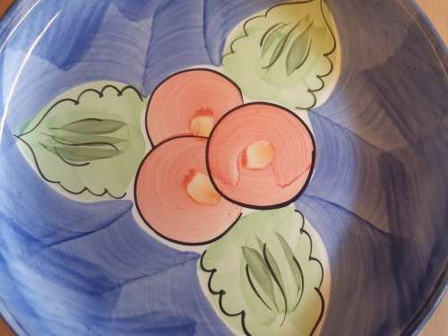 Set of 2 Fruit Pattern Plate - width 27cm
