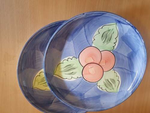 Set of 2 Fruit Pattern Plate - width 27cm