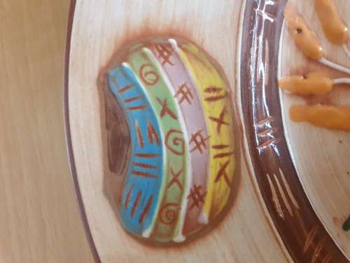 Round Palm Pattern Wall Plate - width 30cm