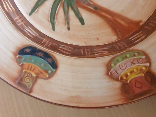 Round Palm Pattern Wall Plate - width 30cm