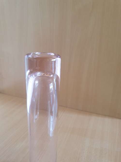 Pink Glass Vase - height 24cm width 4cm