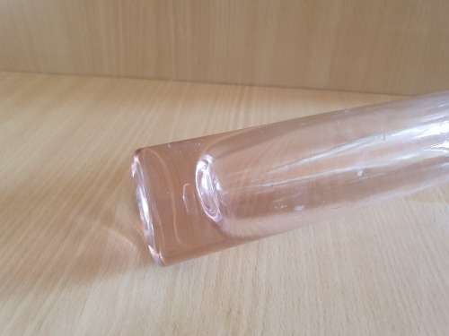 Pink Glass Vase - height 24cm width 4cm