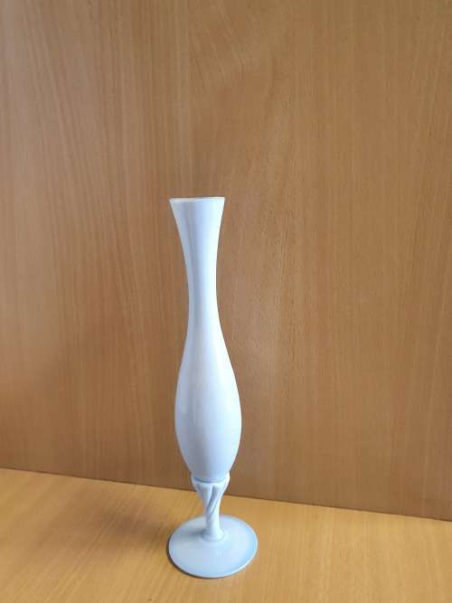 Vintage Blue Glass Vase - height 28cm. width 6cm