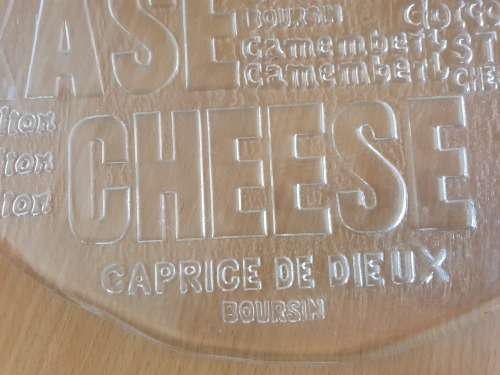 Round Glass Cheese Platter - width 33cm