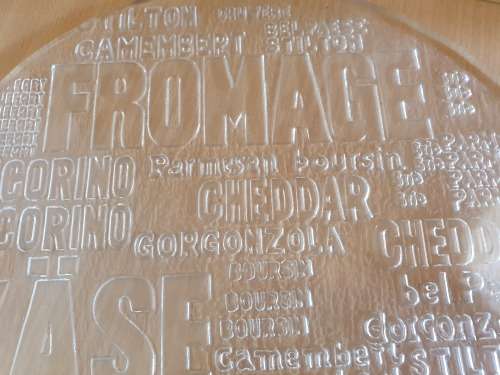 Round Glass Cheese Platter - width 33cm