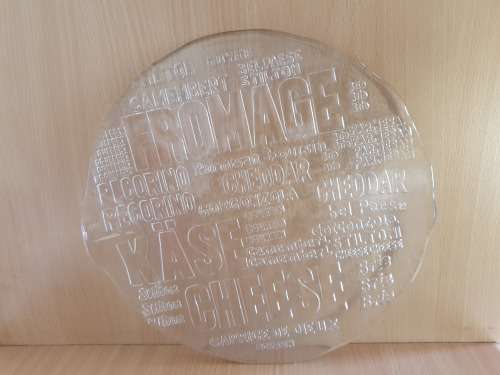 Round Glass Cheese Platter - width 33cm