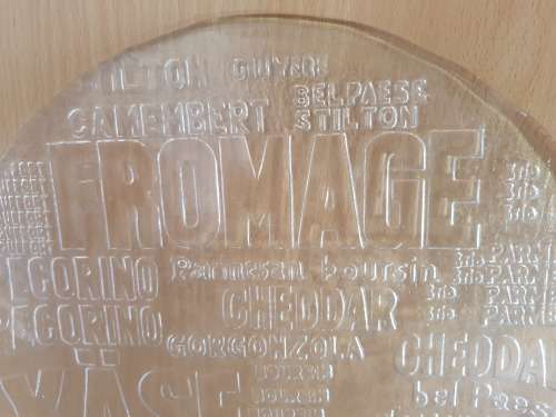 Round Glass Cheese Platter - width 33cm