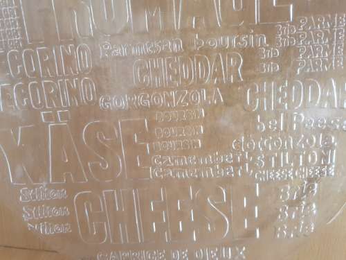 Round Glass Cheese Platter - width 33cm