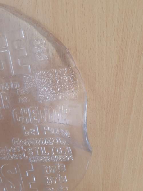 Round Glass Cheese Platter - width 33cm