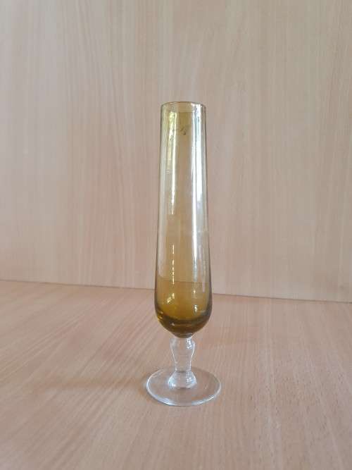 Vintage Amber Glass Vase