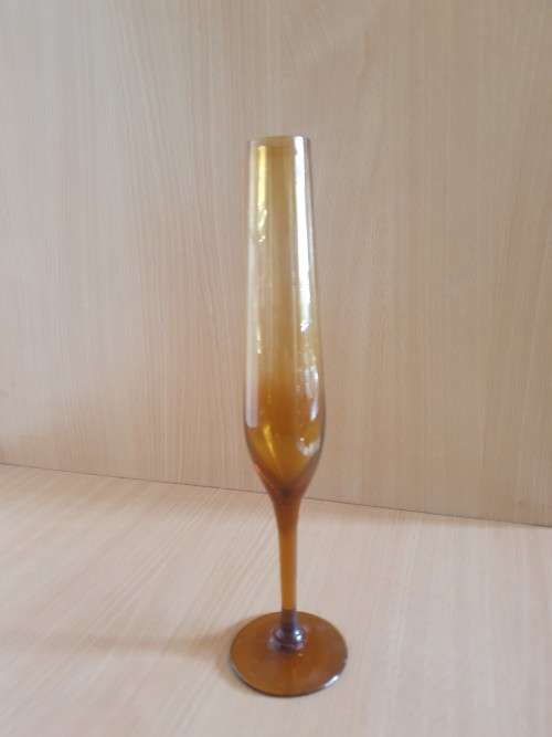 Vintage Amber Glass Vase