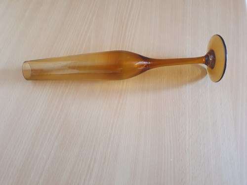 Vintage Amber Glass Vase