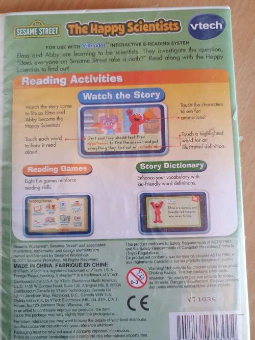 VTech - V.Reader - Elmo The Happy Scientists (NEW CONDITION)
