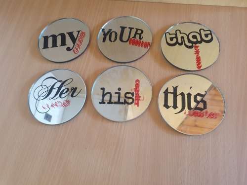 Set of 6 Round Mirror Coasters