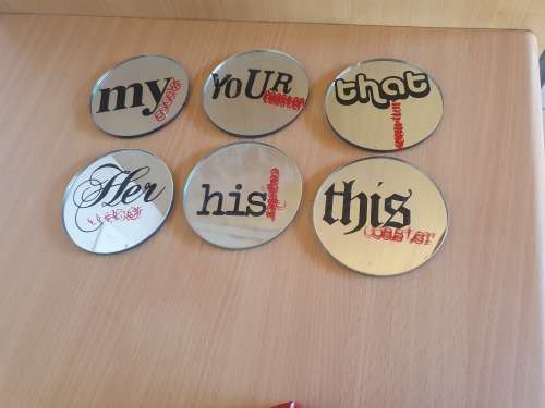 Set of 6 Round Mirror Coasters
