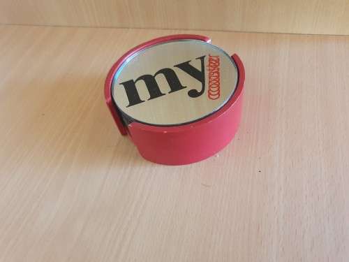 Set of 6 Round Mirror Coasters