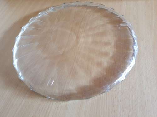 Vintage Round Glass Platter - width 29cm
