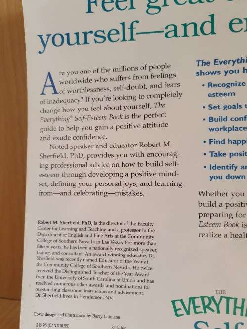 The Everything Self-Esteem Book: Robert M. Sherfield PhD (Paperback)