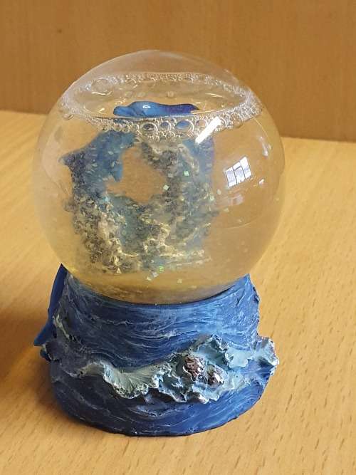 Dolphin Snow Globe (height 8cm width 9cm)