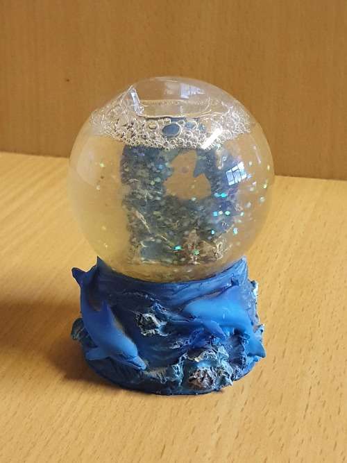 Dolphin Snow Globe (height 8cm width 9cm)