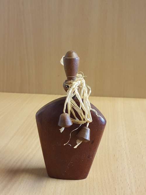 Small Wooden Bottle - height 11cm. width 6cm