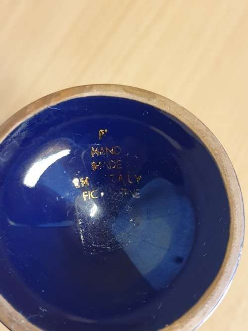 Vintage Cobalt  Blue Vase - Made in Italy (height 13cm. width 8cm)