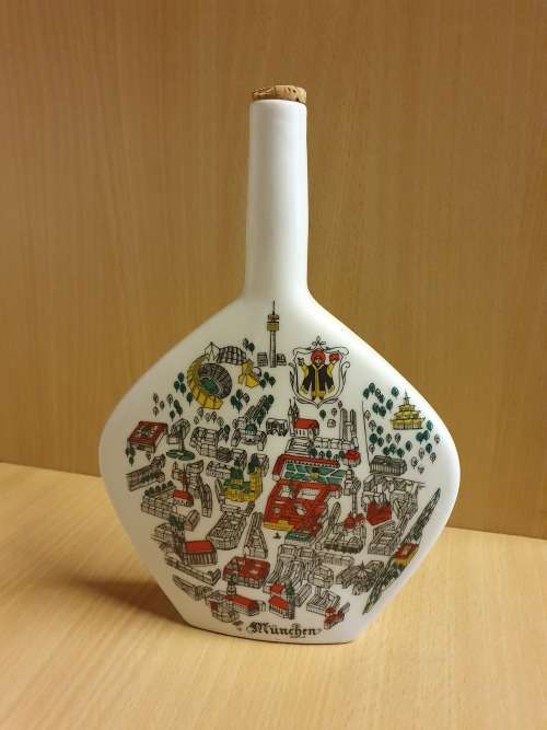 Vintage Munich Escorial A. Riemer Schmid Escorial Grün Bottle (26cm x 19cm)
