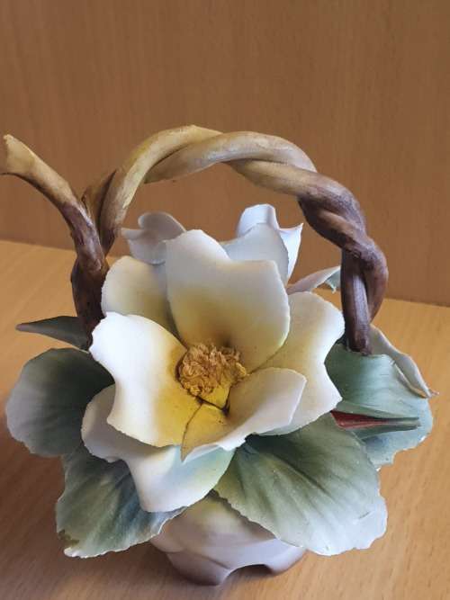 Ceramic Flowers in a Basket
