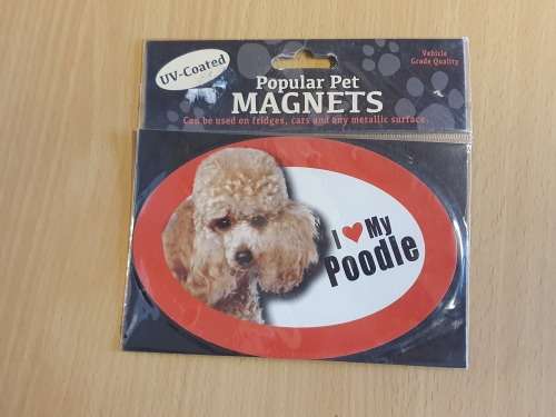 I Love My Poodle (UV Coated)  Popular Pet Magnets